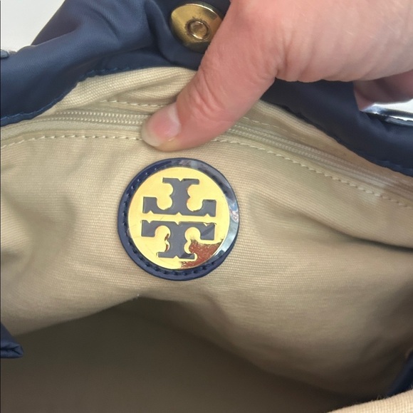 Tory Burch Dark Blue Tote Bag - Picture 8 of 12
